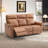 Hogansville 76.77" Wide Compact Modern Upholstered Manual Reclining Sofa, 3-Seater Couch