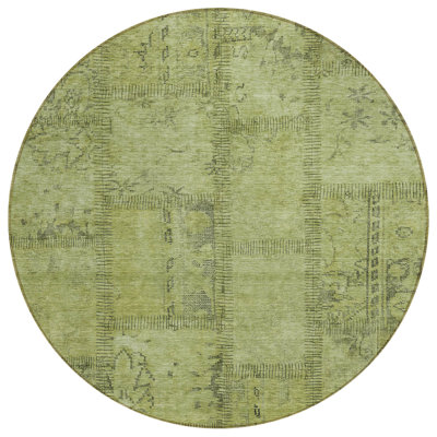 Tapis intérieur lavable rond 8 pi HomeRoots