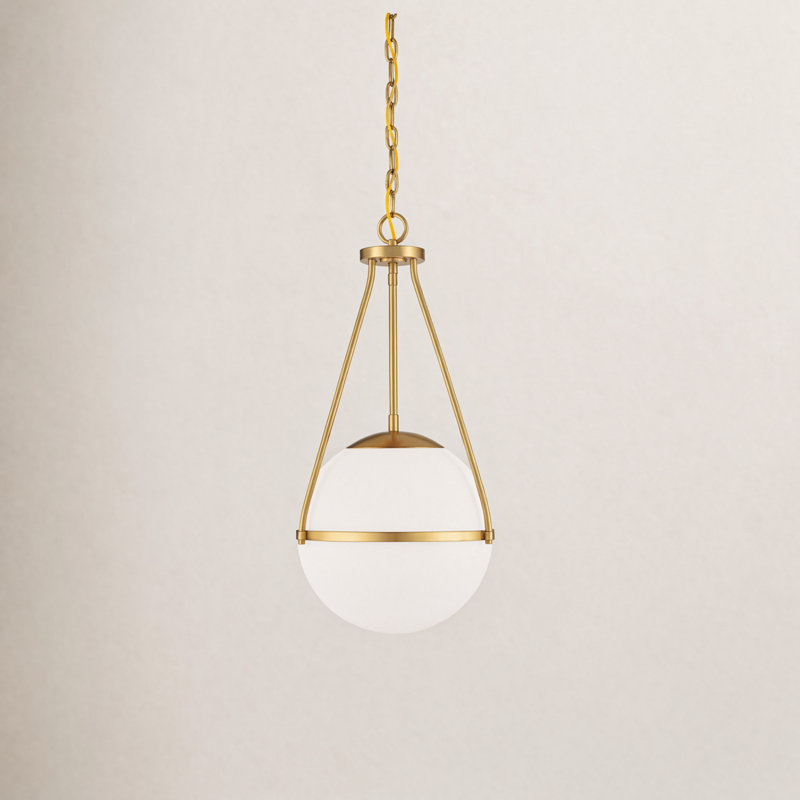 Romo 1-Light Pendant in Natural Brass, Natural Brass