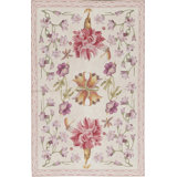 Hand-Knotted High-Quality Beige and Peach Area Rug