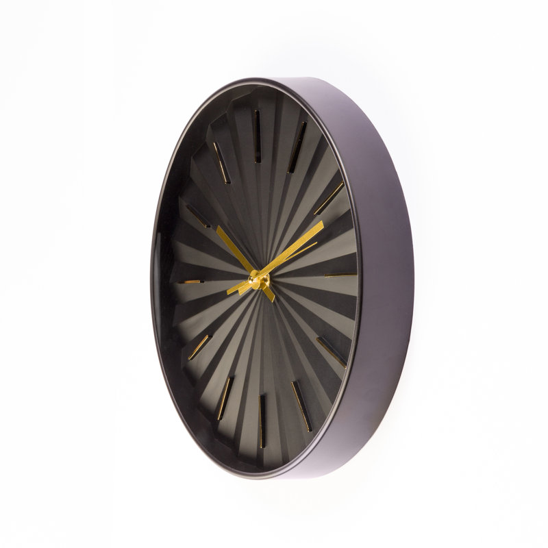 Thasos Wall Clock, Black
