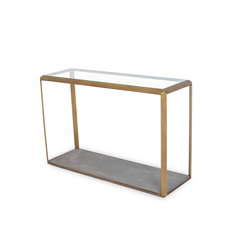 120cm Glass Top Console Table