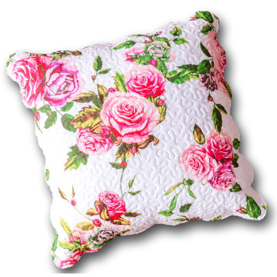 Floral Cotton Reversible Pillow Cover
