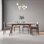 Simple rectangular solid wood legs rock table