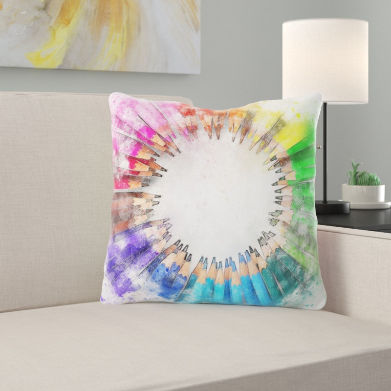Coussin décoratif à crayons Bolen, Microsuède, Intérieur