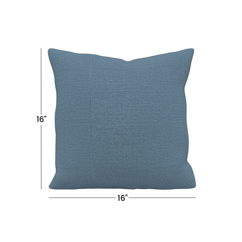 Gabi Sunbrella® Indoor/Outdoor Throw Pillow, Square 16", Spectrum Denim Sunbrella® Plainweave