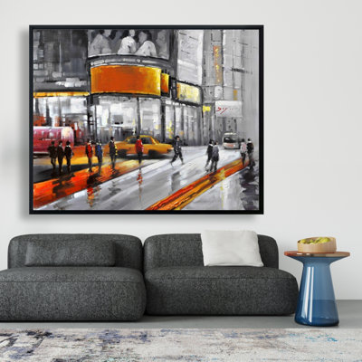 Circulation In Times Square Print On Canvas