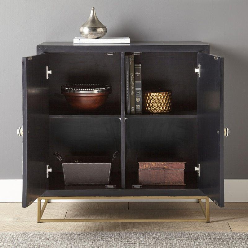 Erskine 33" H x 32" W 2-Door Manufactured Wood Accent Cabinet