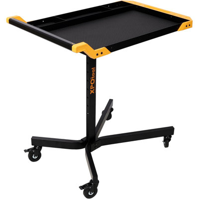 Table de travail mobile à hauteur réglable avec chariot à outils et grand plateau pour garage, atelier de réparation et projets de bricolage