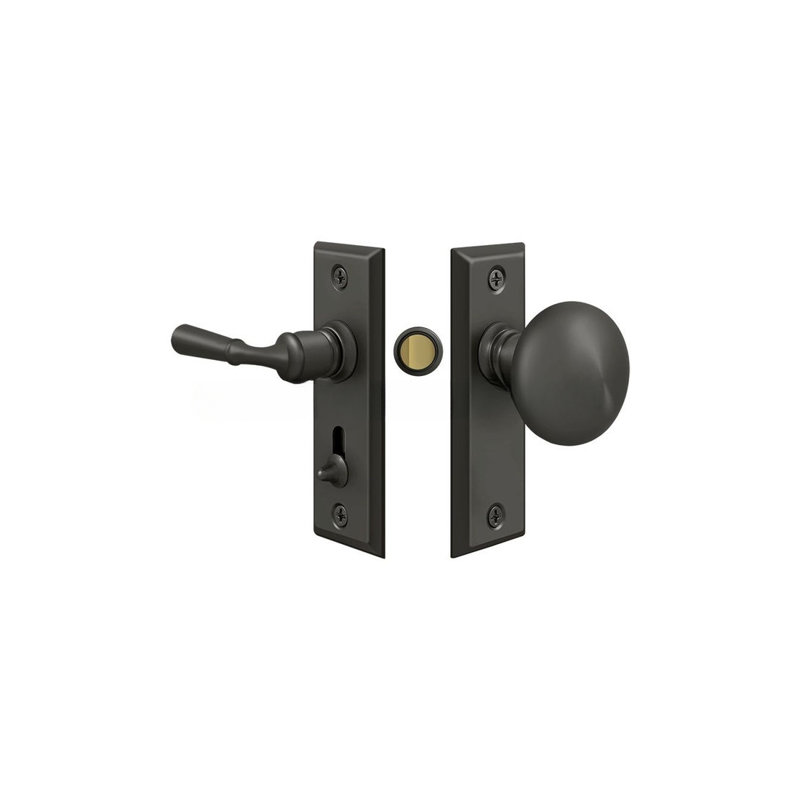 Loquet de porte rectangulaire Deltana SDLS480U19, Noir