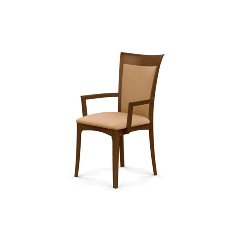 Morgan Upholstered Arm Chair, Saddle Cherry, Microseude Onyx