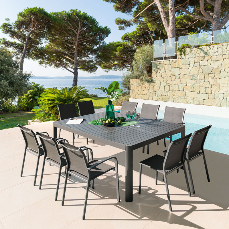 Darragh Square Metal Extendable Outdoor Dining Table , 148cm W 142cm D