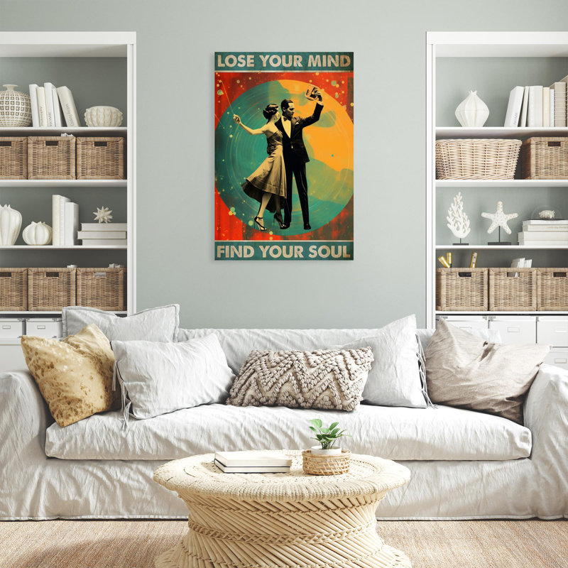 Couple Dance Lose Your Mind - 1 pièce, impression sur toile tendue, H 14 po x l 11 po x P 1,25 po