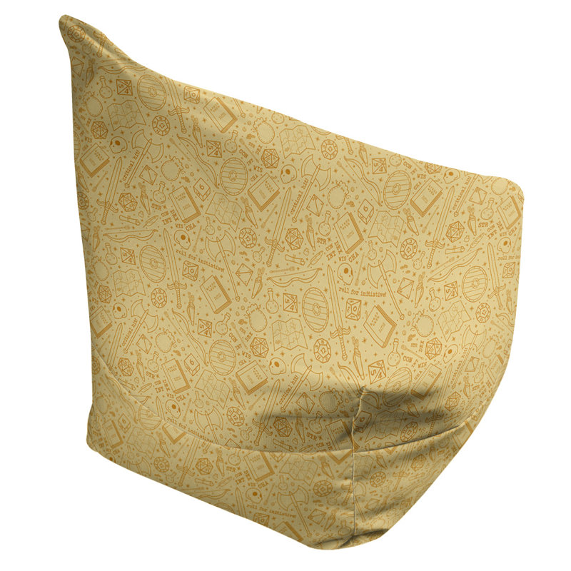 Sac de pois Leffel, H 120 po x L 31 po x P 60 po, Rembourrage poly, Jaune