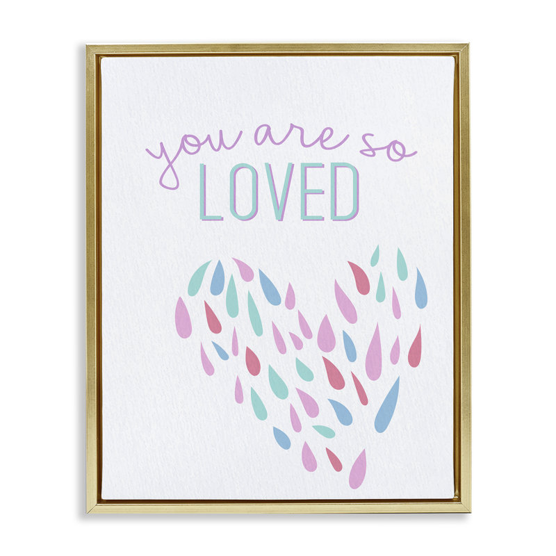 Cadre flottant So So Love Abstract, design par Kim Allen, H 31 po x l 25 po, Cadre flottant métallique doré