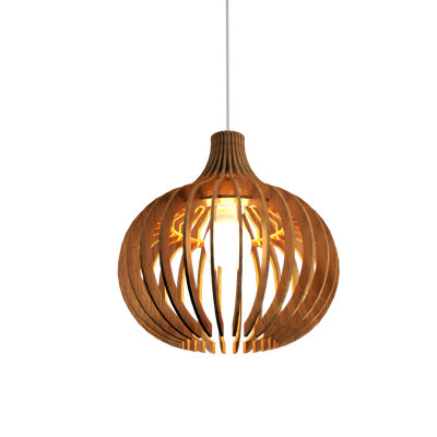 Luminaire suspendu en forme de globe à 1 lumière Stecche Di Legno
