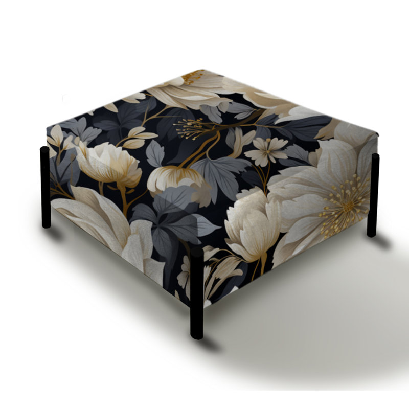 Magnificent Magnolia Blooms - Floral Large Square Ottoman