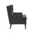 Bedford Decker 28.75" Wide Traditional Fabric Plaid Wingback Accent Armchair, Charcoal-52189349