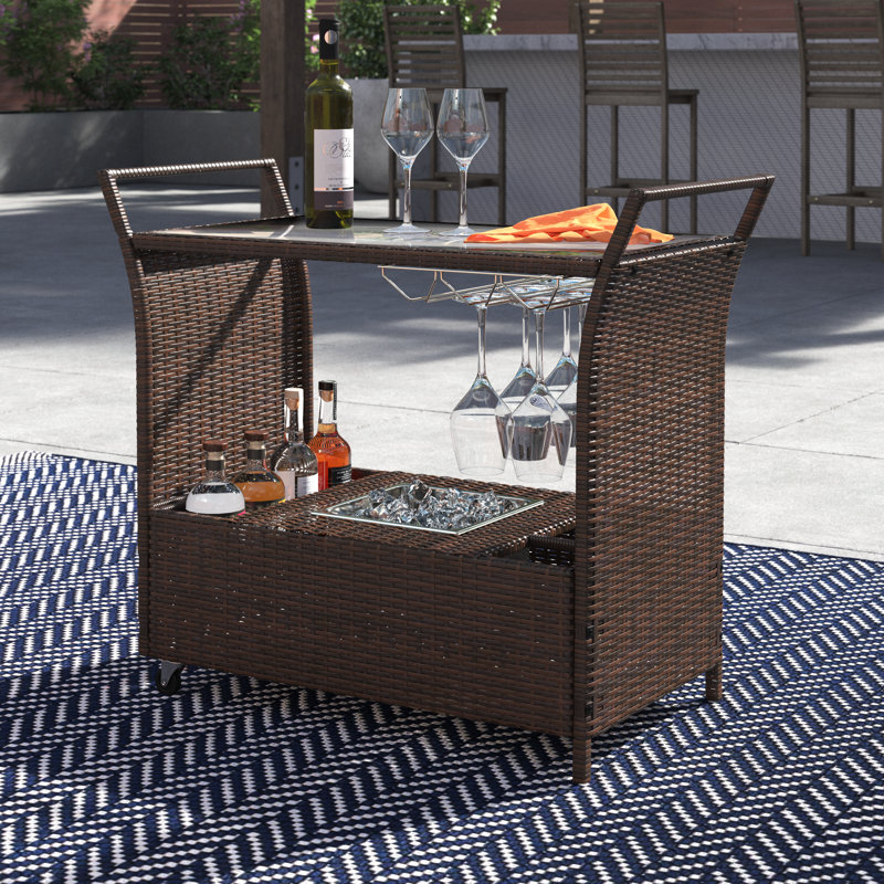 Chariot de service de bar Stewood