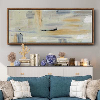 Gray Absract- Framed Canvas