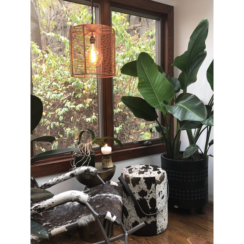 Luminaire suspendu tambour 1 lumières unique