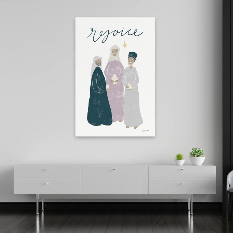 Nativité III - art de Noël brun, gris et vert, H 60 po x l 40 po