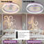 Ventilateurs de plafond avec lumières à DEL à intensité variable, installation intégrée de ventilateurs de plafond minces et modernes (mauve)-1786045626