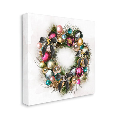 " Winter Holiday Wreath Designer Glam Accents " by Ziwei Li