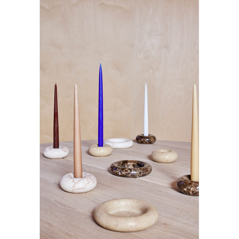 Savi Tealight Candle Holder, Beige, 1.57" H x 3.94" W x 3.94" D