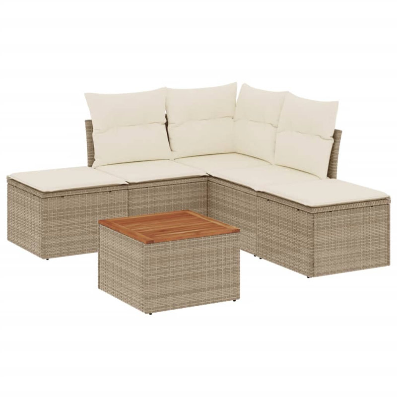 Vidaxl Garden Sofa Set PE Rattan Large Modular Garden Sofa Set