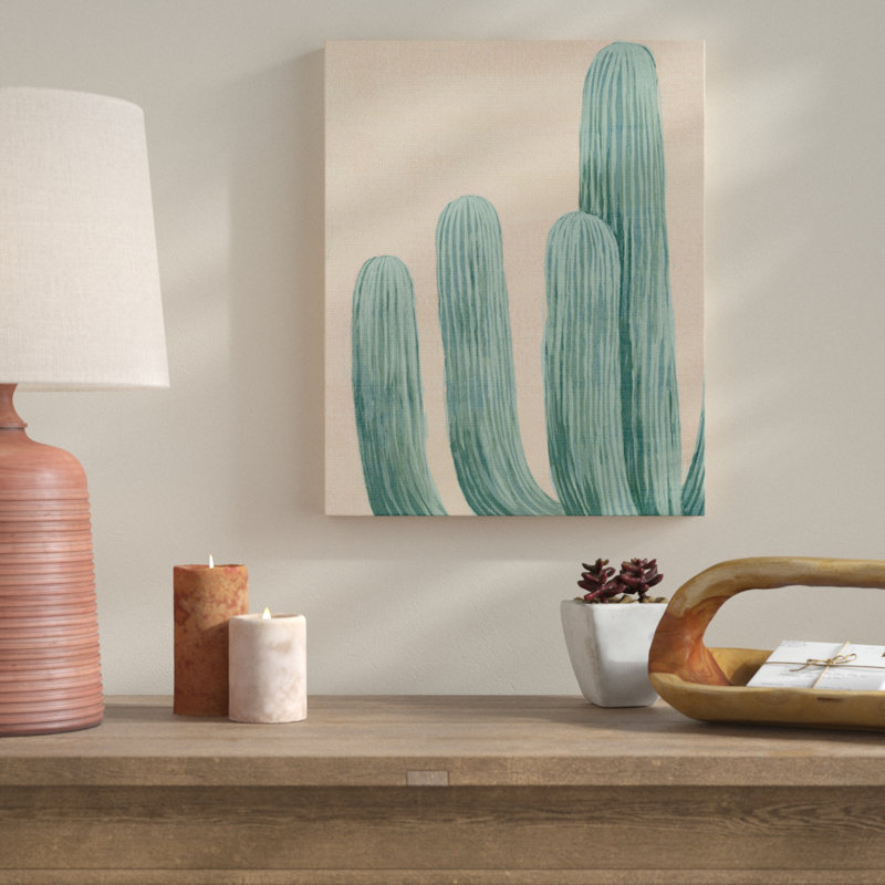«Dusty Cacti», impression, Toile tendue, H 20 po x l 16 po