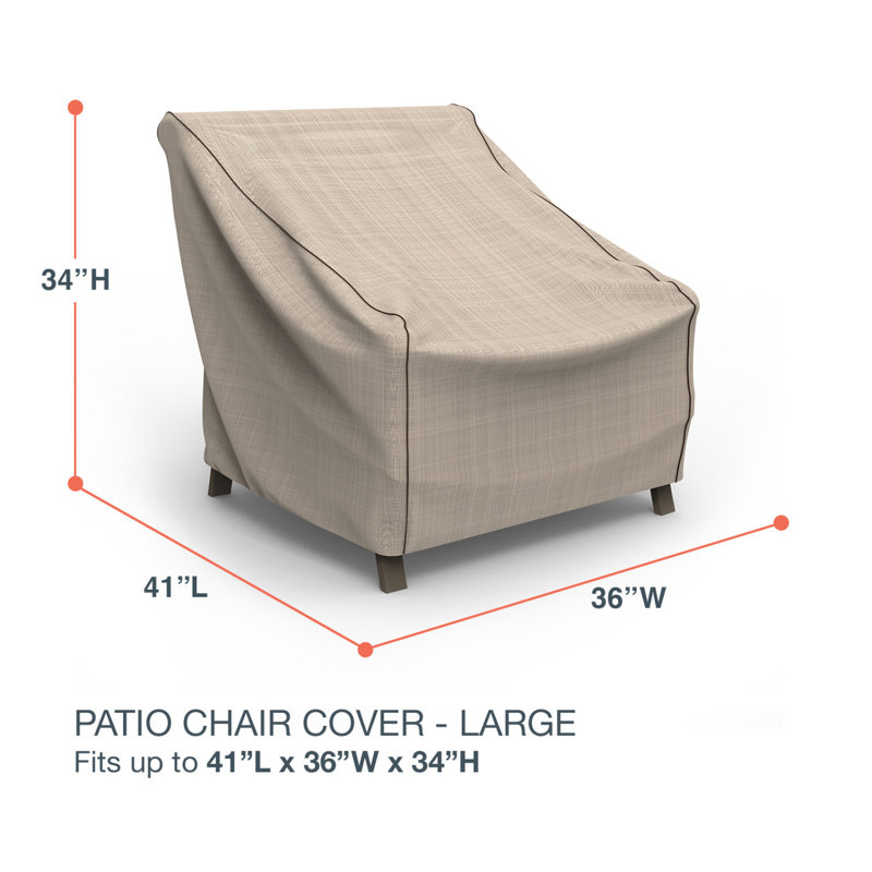 Housse de chaise de patio résistante à l'eau Miguel, H 34 po x l 36 po x P 41 po