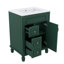 Meuble-lavabo 24 po avec lavabo, meuble-lavabo autoportant avec deux tiroirs de rangement et tablettes réglables, meuble-lavabo moderne avec lavabo simple pour petite salle de bain-313485888