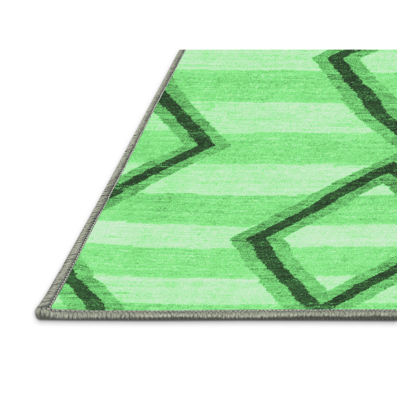 Washable Geometric Indoor Rug, Rectangle 2' x 3'