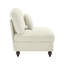 Canapé sans accoudoirs en chenille avec 1 coussin - beige et blanc