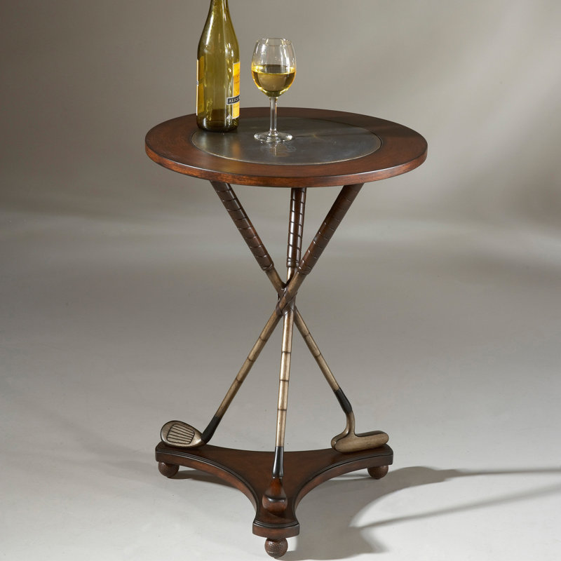 Nineteenth Hole Round Golf 20"W Side Table