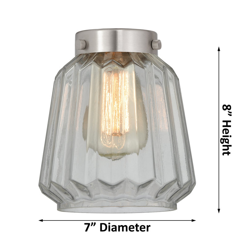 Downtown Urban - Caden Chatham - Mini-luminaire suspendu à cordon 1 lumière 7 "- Abat-jour, Mercure, Cuivre antique