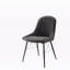 Ensemble de 2 fauteuils d'appoint en tissu gris Fillet et finition noire