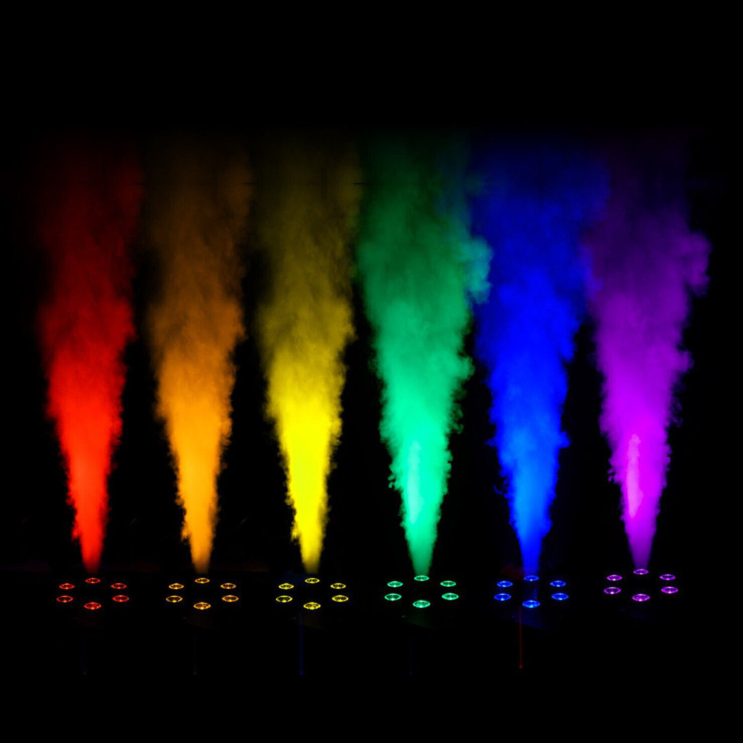 Jaquasha Vertical Fog Machine with 9 LED Lights for Halloween Party Stage The Holiday Aisle®