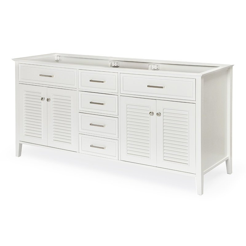 Base de meuble-lavabo double Ferree, Blanc