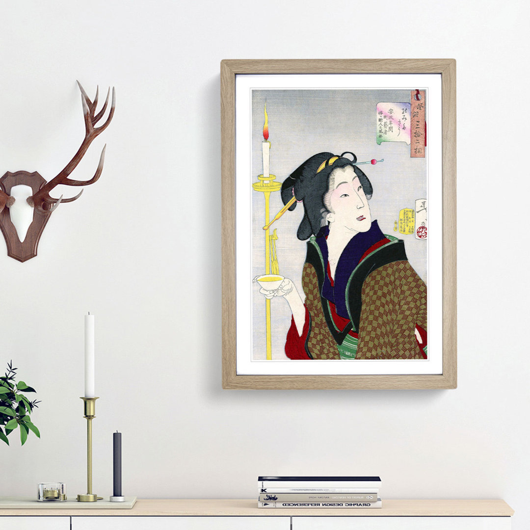 Geisha by Tsukioka Yoshitoshi - Picture Frame Painting Print