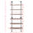 Ricky Iron Pipe Wall Mount Ladder Bookcase
