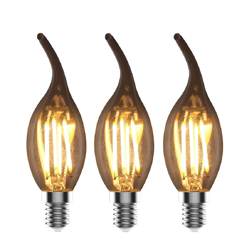 Ampoule à intensité variable de 60 watts AAShay DEL à DEL C35L, blanc chaud (2 700 K), culot E12 / candélabre