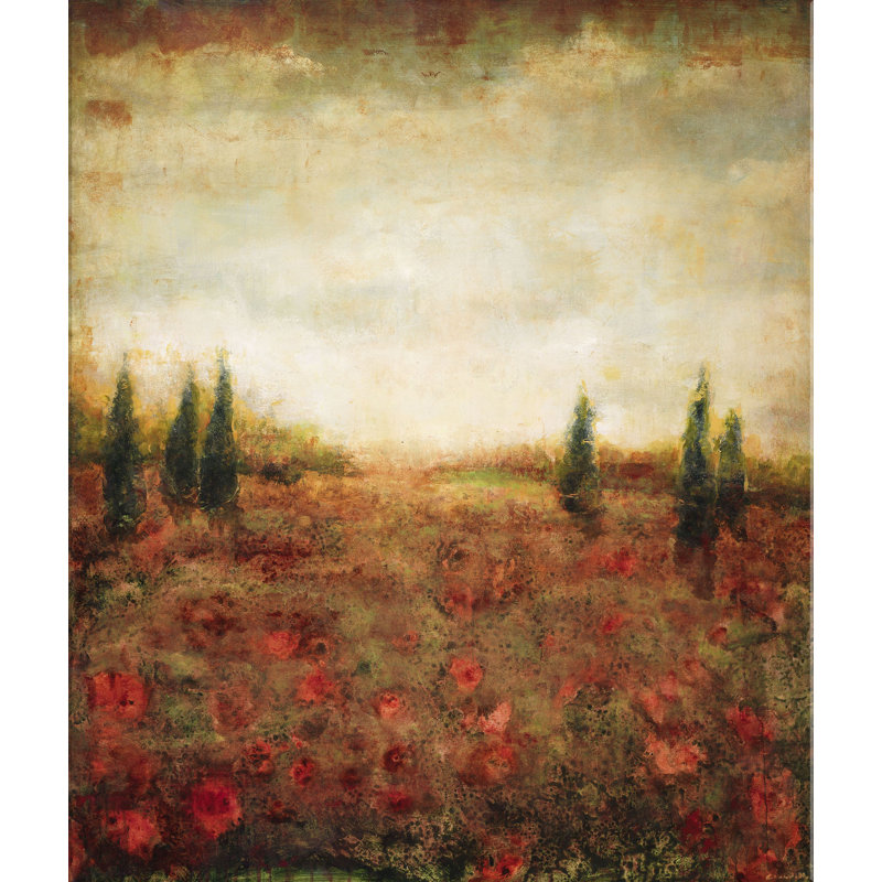 «Poppy Field» par Claudette - peinture sur toile tendue