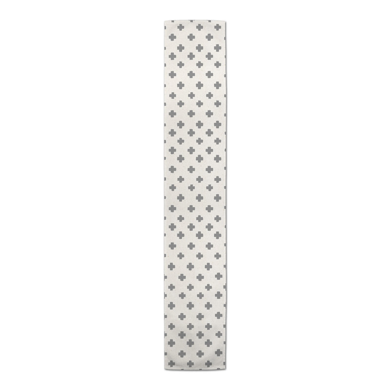Chemin de table Cross, Gris