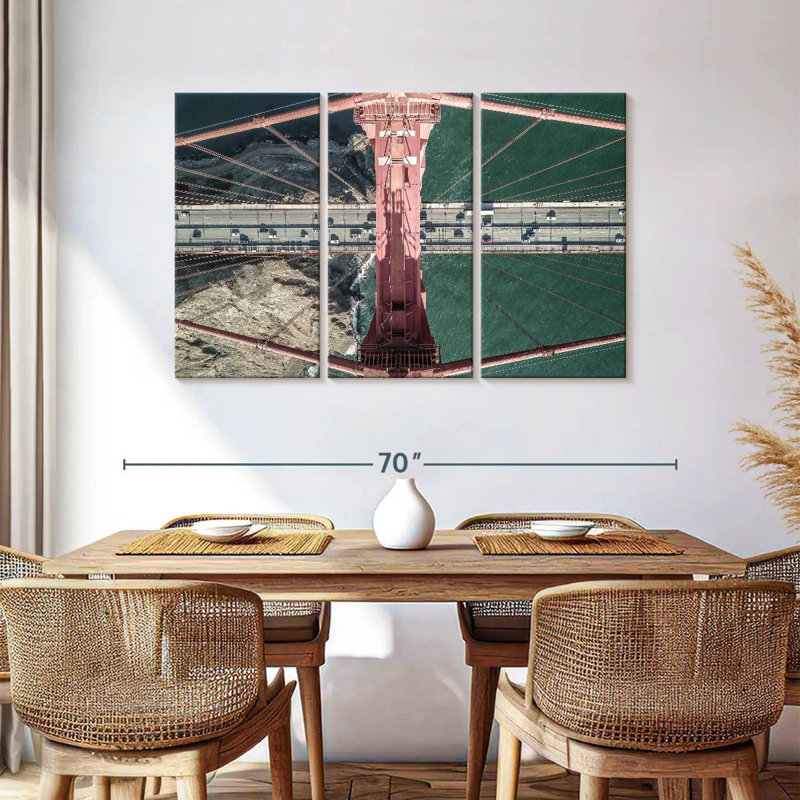 Lilie Golden Gate Bridge Aerial View, 36" H x 57" W
