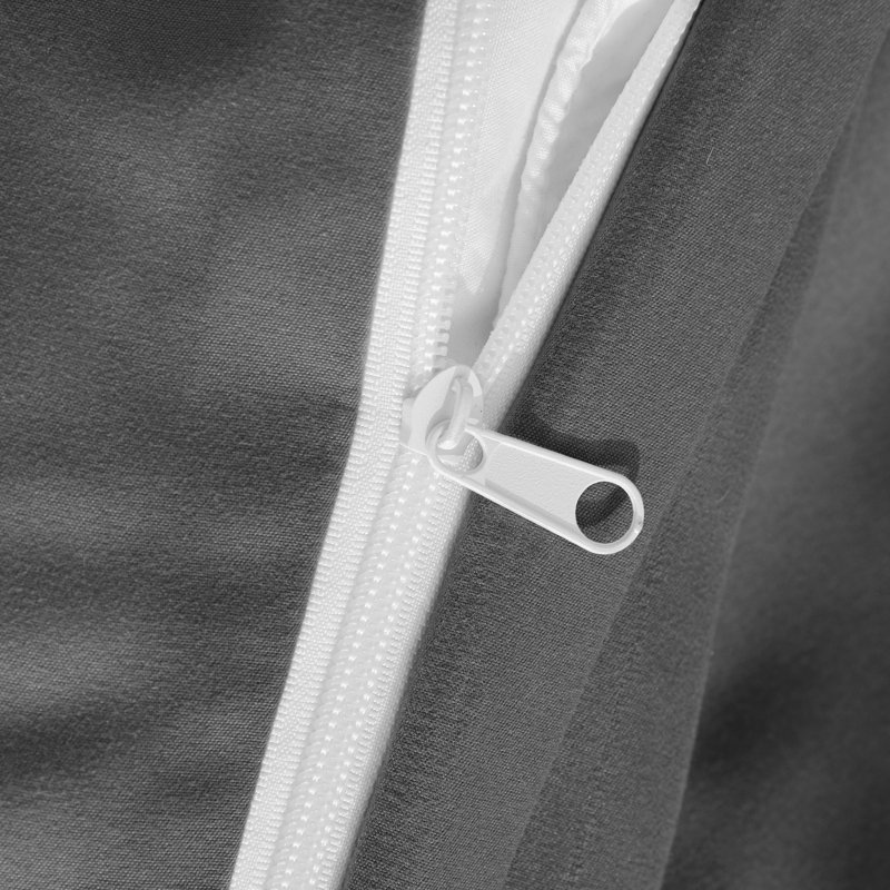 Ensemble de housse de couette , Gris foncé, Housse de couette pour très grand lit et 2 taies