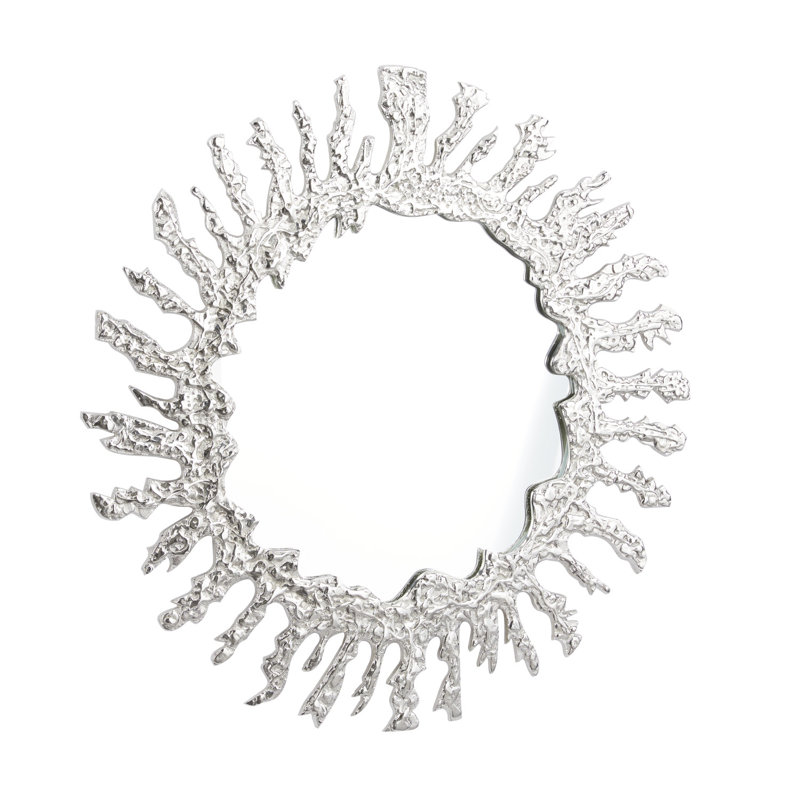 Aluminium Circle Wall Mirror, Silver