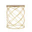 Table d'appoint moderne dorée, plateau et structure en métal, polyvalente pour une utilisation quotidienne, 17 po x 17 po x 20,5 po, aucune table et aucun cadre nécessaires d'assemblage, conception solide, 17 po X 20,5 po, requis