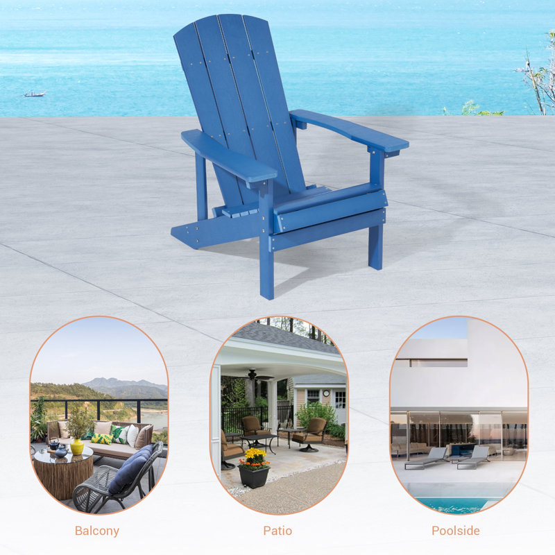 Fauteuil inclinable Kieth Riran Adirondack, Bleu marine